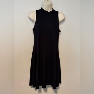 Daytrip Black Sleeveless Ribbed Above Knee Dress